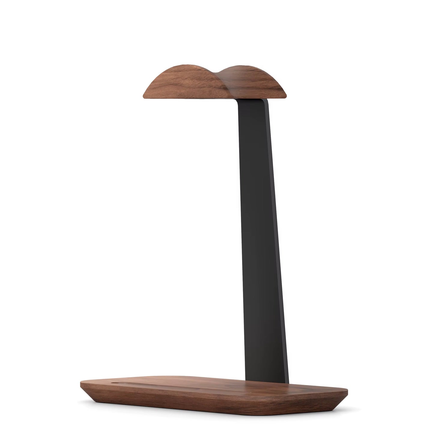 Wooden and metal headphone holder